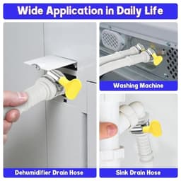 PromoHome Flexibele afvoerslang voor airco en luchtontvochtiger, 3 m, wit, anti-knel, incl. rubberen adapter — thumbnail 5