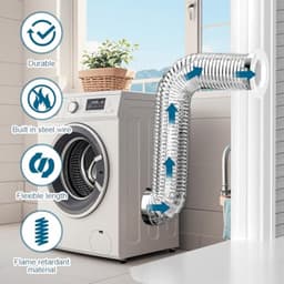 PromoHome Aluminium Flexibele Luchtleiding 2m - 100mm Diameter - Flexbuis voor Airco, Droger, Afzuigkap en Ventilatie — thumbnail 5