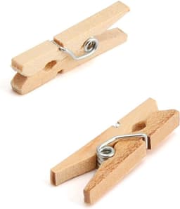 500 Stuks Mini Houten Klemmen van 2.5 cm, Natuurlijke Kledingknijpers voor Foto's, Creatieve Klussen en Thuisdecoratie — thumbnail 3