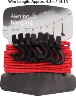 Waslijn, Reiswaslijn Waslijn voor Kamperen, Balkon Kleding Drooglijn, Tent Camping Lanyard Touw Waslijn — thumbnail 2