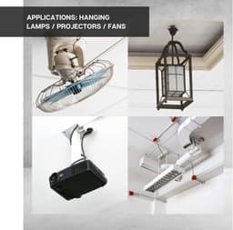 Industrieel | Wing Spring Toggle Ankers M6 | Set van 4 | Stalen Knevelbouten | Toggle Dowel voor het Ophangen van verschillende items zoals lampen | Bevestiging vals plafond, gipsplaten — thumbnail 3