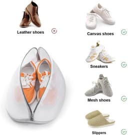 Waszak voor Schoenen - 2-delige Mesh Waszak - Bescherming en Duurzaam - Schoenen Bewaren - Wasbescherming - Handig voor Wassen - Geschikt... — thumbnail 2