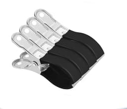 Zeilklemmen - 10 stuks - Clips Voor Zwembadafdekkingen - Dekzeil Klemmen - RVS - Winddicht en krasvast - Stevige klemming - Geschikt Voor Het Drogen Van Dekbedden, Sokken, Kleding En Zwembadafdekkingen - 13CM - zwart — thumbnail 1