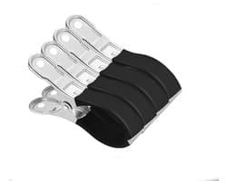 Zeilklemmen - 10 stuks - Clips Voor Zwembadafdekkingen - Dekzeil Klemmen - RVS - Winddicht en krasvast - Stevige klemming - Geschikt Voor Het Drogen Van Dekbedden, Sokken, Kleding En Zwembadafdekkingen - 13CM - zwart