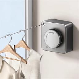 Uittrekbare Waslijn - Intrekbare Droger - Kleding Drogen - Automatisch Intrekbaar - 42 meter - Grijs — thumbnail 2