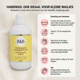 SnelShoppen - B&B Italiaans Wasparfum Argan 250ml - Luxe Kruidige Geur voor Was - Geurversterker voor Textiel - Tot 25 Wasbeurten - Perfect voor Huis, — thumbnail 3