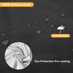 droogmolen hoes-Beschermhoes-Zwart-droogmolen hoes universeel-420D Oxford-stof -Heavy Duty Roterende Waslijn Afdekking- Waterdicht-voor Tuin, Binnenplaats, Buiten-Inclusief opbergtas-16x16x180CM — thumbnail 2
