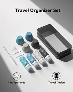 8 Stuks Reisflessen voor Toiletartikelen, 100ml/50ml Siliconen Reisflessen Set, Lekvrij Reisflessen Reisflessen Containers voor Shampoo Conditioner Lotion Crème — thumbnail 4