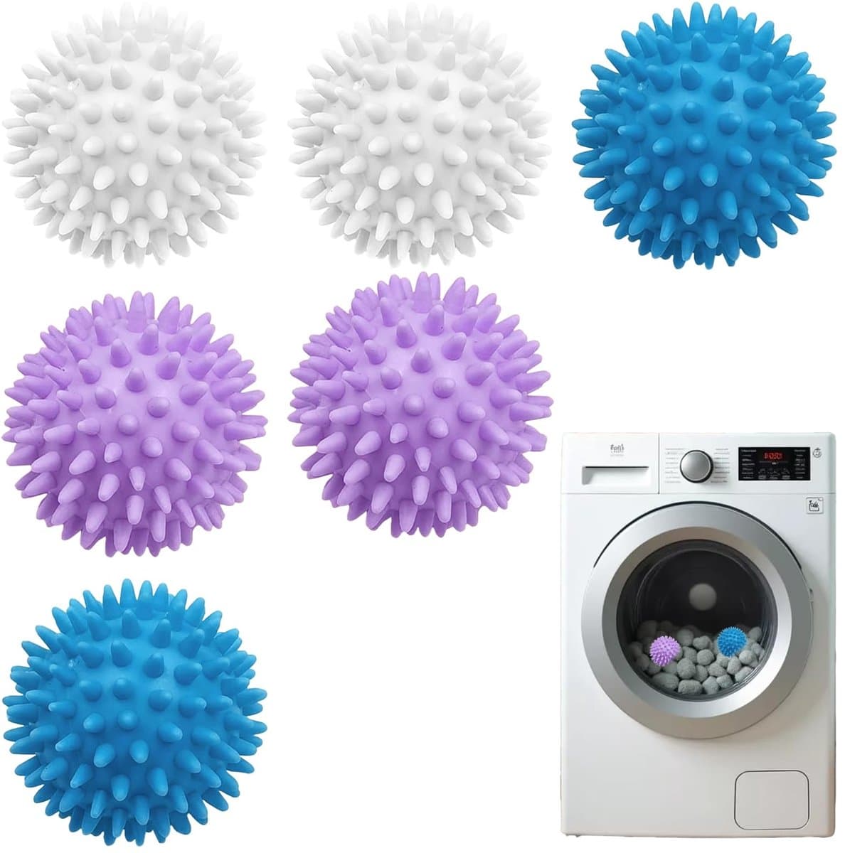 SolidKeus - Set van 6 Herbruikbare Drogerballen voor de Wasmachine — afbeelding 1