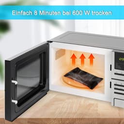 Vochtabsorber Kussens - Ontvochtiger Granulaat - Auto Interieur Droog - Herbruikbaar met Magnetron - 2 x 500g - Grijs — thumbnail 4