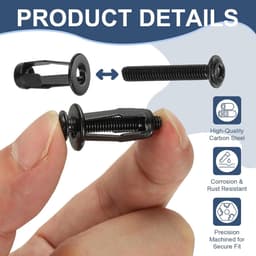 METERXITY 10-Pack M4 x 20 holle deur anker set, zwart | Petal Nuts Expansion Screw Jack Moer, voor holle wand, aluminium bekleding, stalen buizen, ijzeren platen, kunststof panelen — thumbnail 3
