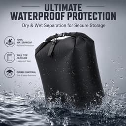 compressie-waszak, 20 l, waterdichte opbergzak met kliksluiting, natte zak, droogzak, ruimtebesparende reisorganizer voor reizen, zwemmen, wandelen en kamperen — thumbnail 5