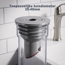 longziming -2 Stuks Afvoerslang Afdichting voor Wasmachine – Siliconen Afvoerafdichter – Anti-Geur & Anti-Terugstroom – Geschikt voor Afvoerbuizen 35-40 mm en Slangen 18-32 mm – Wit — thumbnail 2