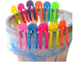 Prullenbak Clips - Zak Klem - Afval Beheer - Voorkomt Slippen - 30 Stuks - Willekeurig