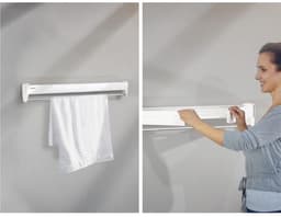Wanddroogrek - Wasrek - Ophangbaar - Wit - 70cm x 35cm x 11cm — thumbnail 3