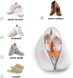 Waszak voor de Wasmachine - 2-delige Mesh Set voor Schoenen, Bescherming en Beschadiging Voorkomen — thumbnail 2