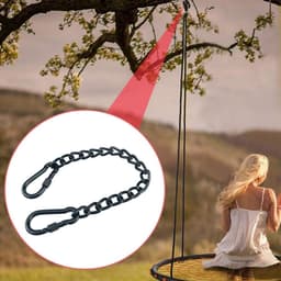 Dailygoods- Ketting Roestvrij Staal - Hangstoelketting - Verlengketting - 180 kg Capaciteit - Met Karabijnhaken - Verstelbaar 66 cm - Hangmatketting — thumbnail 5