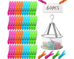 Wasknijpers - Multicolor - 7,3 x 3 cm - Roestvrij Staal en PP - Voor Binnen en Buiten