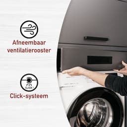 Interlink Lifestyle Studio Flow Wasmachinekast voor Wasmachine en Droogkast - antraciet - Uitschuifbaar Werkblad - 67 x 68 x 208 cm — thumbnail 2