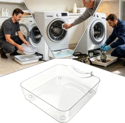 Lekbak wasmachine - Wasmachine opvangbak - Wasmachine lekbak - wasmachineopvangbak - lekbak wasmachine universeel - wasmachine opvang bakje - Universele Lekbak Wasmachine - wasmachiene opvangbak - Transparant — thumbnail 5