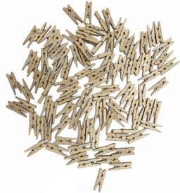 Mini Wasknijpers - Houten Knijpers - Foto's Ophangen - Gladde Afwerking - 300 stuks - Natuurlijk Hout — thumbnail 2