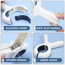Extra grote strandhanddoekclips - 8 stuks stoelclips, zwaar uitgevoerd | Voor cruises, zwembaden, boten en lounges - Essentiële zomervakantieartikelen - Roestvrijstalen veer en PP - Sterke grip en waterdicht — thumbnail 4