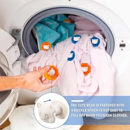 Wasmachine haarvangers 8 stuks - herbruikbare ballen - nylon en PP - verwijdert dierenharen uit kleding - SnelShoppen — thumbnail 2