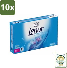 10 x Lenor - Droogtrommeldoekjes - Aprilfris - Textielverfrisser - 34 Doekjes - Grootverpakking - Droogtrommeldoekjes - Wasdoekjes - Textielverfrisser - Frisheid - Statische Elektriciteit — thumbnail 1