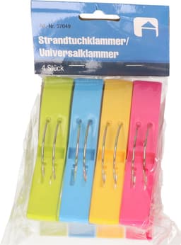Trendoz Handdoeken knijpers XL - 8x - kleurenmix - kunststof - 12 cm - wasknijpers in groot formaat — thumbnail 2