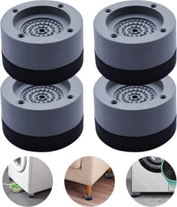 Waledano® Wasmachine Verhoger 4 Stuks – Trillingsdempers & Schokdempers | Antislip Wasmachine- en Wasdroger Dempers | Vermindert Geluid & Beschermt de Vloer — thumbnail 1
