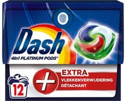 Dash Wasmiddelcapsules 4in1 Platinum Pods +Extra Vlekkenverwijderaar - 4 x 12 stuks - Voordeelverpakking