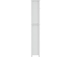 Wasmachine ombouw - Kast - Opbouwmeubel - Verhoger - Wasmachine meubel - Opbergkast - Hout - Wit — thumbnail 5