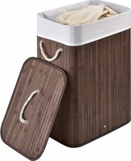Bamboe Wasmand Curly - 72 L - Bruin - Uitneembare Waszak — thumbnail 4