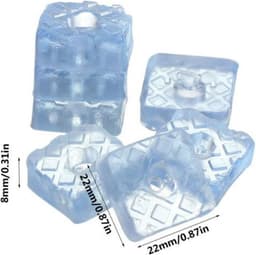 FSW-Products Rubberen Voetjes Transparant - 4 Stuks - 22 x 22 mm - Zelfklevende Meubelvoetjes - Anti Slip - Trillingsdempers - Beschermvoetjes voor Meubels, Apparaten en Accessoires — thumbnail 2