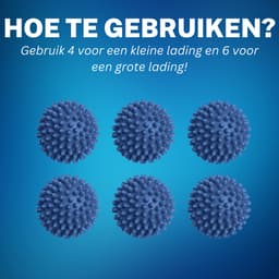 Drogerballen - Wasbollen - Wasdrogerbal - 6 Stuks - Sneller droog - Anti-kreuk — thumbnail 4