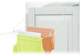BRASQ Droogrek Hangend Wit - 5 meter - Wasdroger voor Deur en Balkon - Wasrek inklapbaar - Wanddroogrek - Ophangbaar droogrek- 53x71x27 cm — thumbnail 4