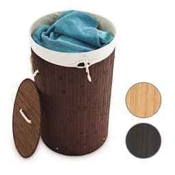 Bamboe wasmand - ruimtebesparend - 1 stuk - wit — thumbnail 5