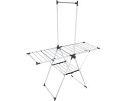 Five Wasrek/droogrek - metaal - 158 x 69 x 180 cm - staand/inklapbaar - met overhemdenrek — afbeelding 1