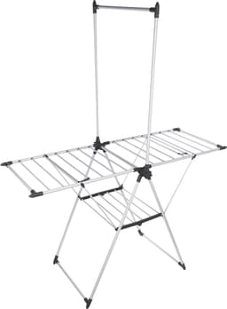 Five Wasrek/droogrek - metaal - 158 x 69 x 180 cm - staand/inklapbaar - met overhemdenrek — thumbnail 1