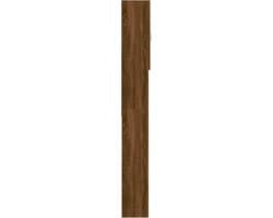 Wasmachine ombouw - Kast - Opbouwmeubel - Verhoger - Wasmachine meubel - Opbergkast - Hout - 64x25,5x190 cm - Bruin Eiken — thumbnail 4