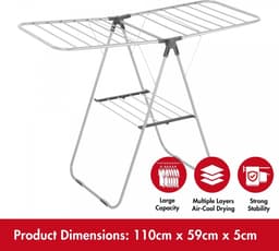 Herzberg HG-04494 Droogrek Inklapbaar 136x54cm — thumbnail 4