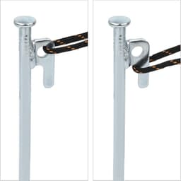Set van 12 grondankers voor harde bodems - 20 cm staal zilver - tenten en voortenten — thumbnail 4