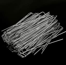 Roestvrij Staal Tuin Stapel Pin Kunstgras Bevestiging Pinnen - 100 Stuks — thumbnail 2