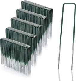 Kunstgrasgrondankers thermisch verzinkt staaldraad 150mm lang 25mm breed 29mm dik Platte kop - Groen - Tuin - Bevestigingsmateriaal — thumbnail 1