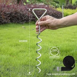 Bodemankers 8 stuks grondankers verstelbare riem tenten trampolines schommels bevestigen — thumbnail 4