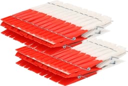 Wasknijpers gekleurd - 144x stuks - plastic wasgoedknijpers - Knijpers/wasspelden voor wasgoed — thumbnail 1