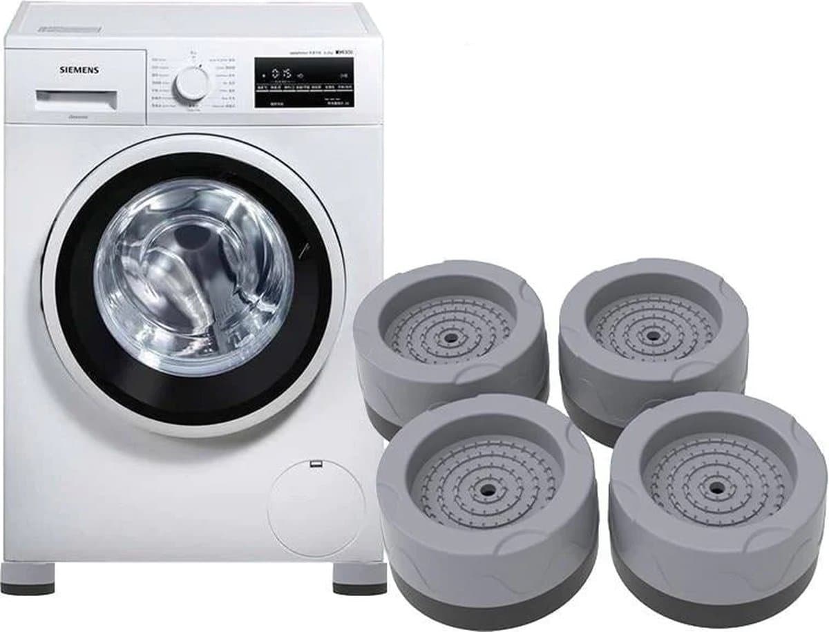 Igoods Wasmachine Trillingsdemper – Set van 4 stuks – Wasmachine Geluidsdemper – Antislip rubbe– Antislipmat — afbeelding 1