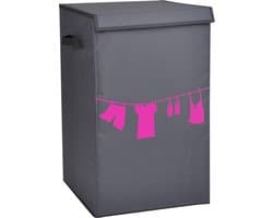 CALICOSY - Opvouwbare wasmand met deksel en twee handvatten 58x35x35cm