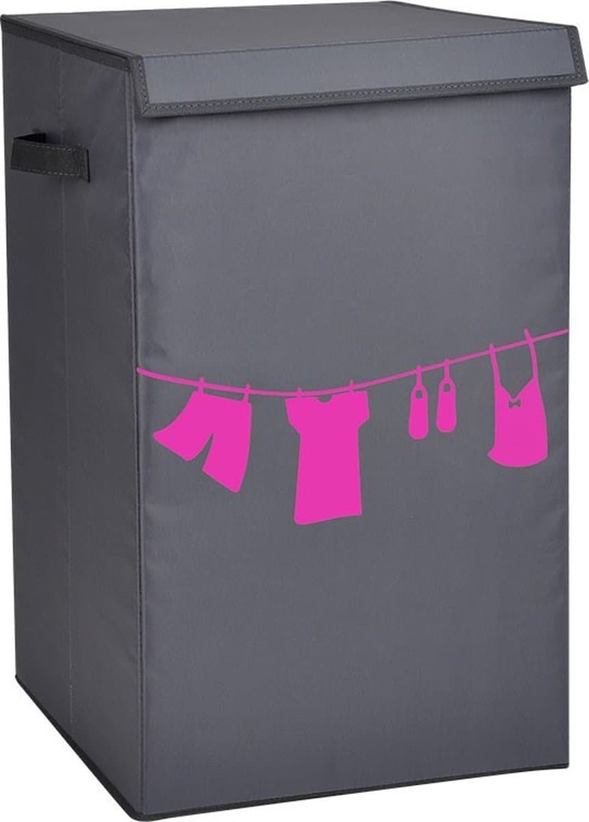 CALICOSY - Opvouwbare wasmand met deksel en twee handvatten 58x35x35cm — afbeelding 1