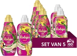 Robijn - Wasmiddel en Wasverzachter Pakket - Tropical - houdt kleuren langer als nieuw - 5 stuks - 60 Wasbeurten — thumbnail 1